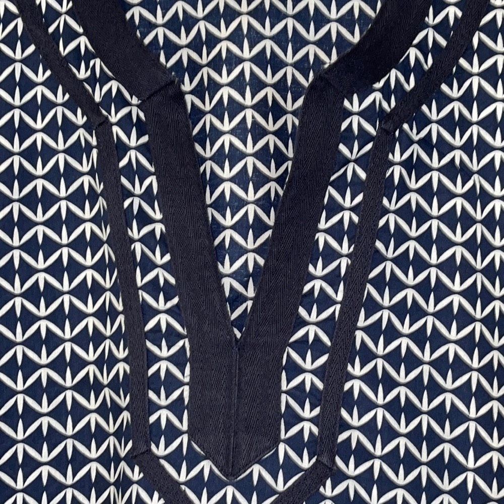 J. Crew Blue & White Cotton V Neck Tunic Sz. Small - Picture 9 of 9